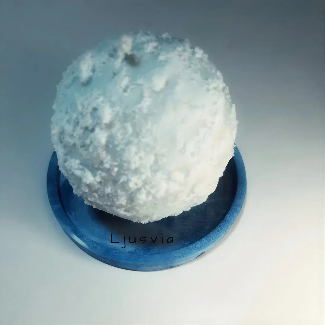 Dekoracyjna zimowa świeca „Śnieżna Kula”