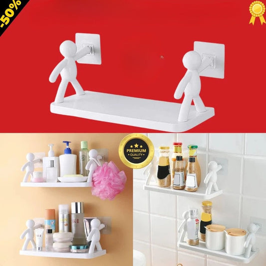 Dekoracyjna półka ścienna z mocowaniem samoprzylepnym