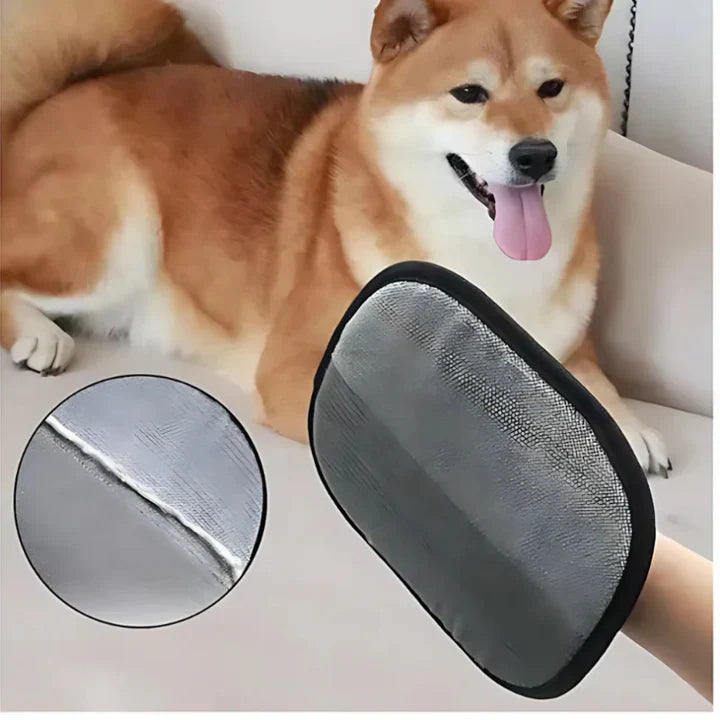 Elektrostatyczne rękawice do usuwania sierści zwierząt