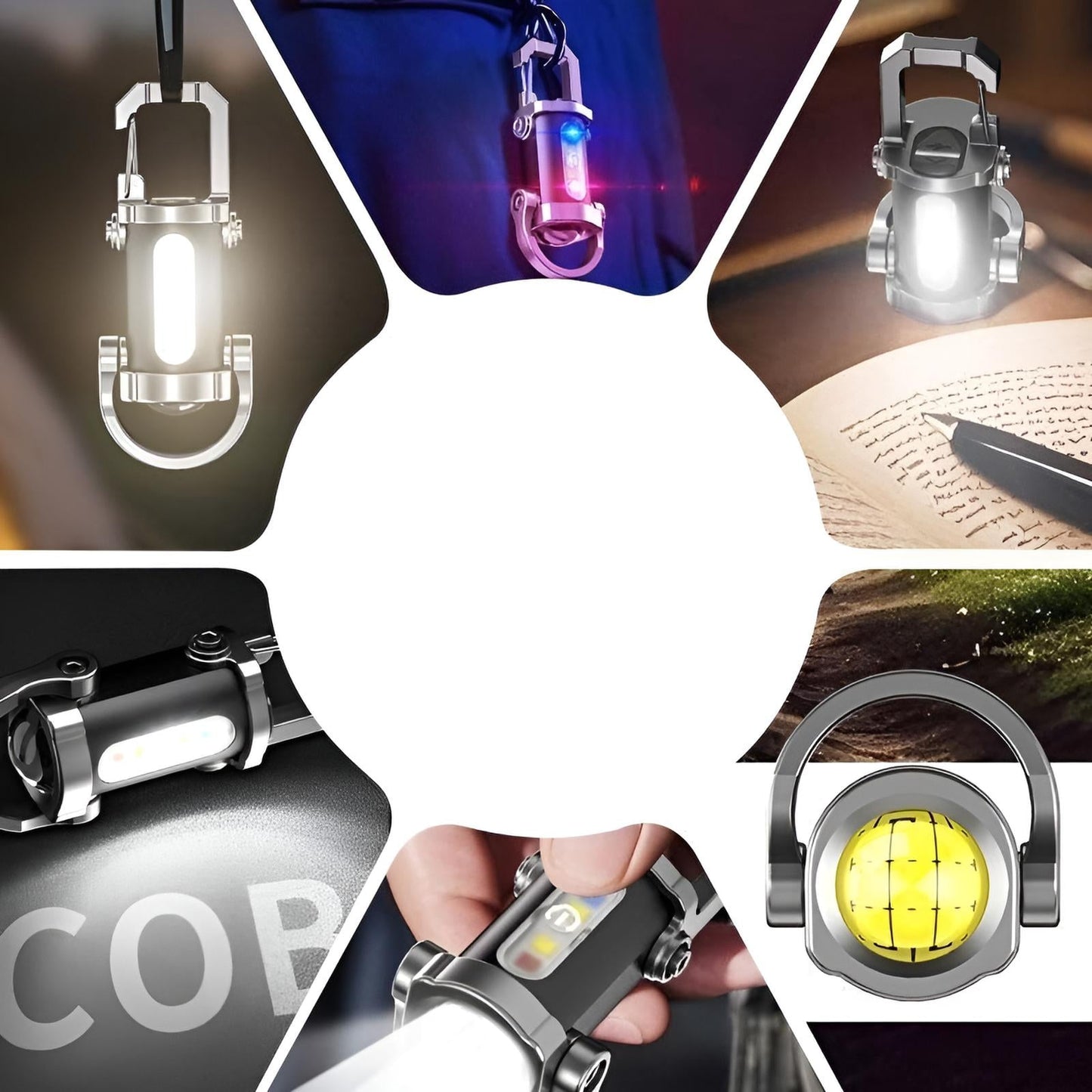 Ładowarka mini-latarka o mocnym świetle z brelokiem