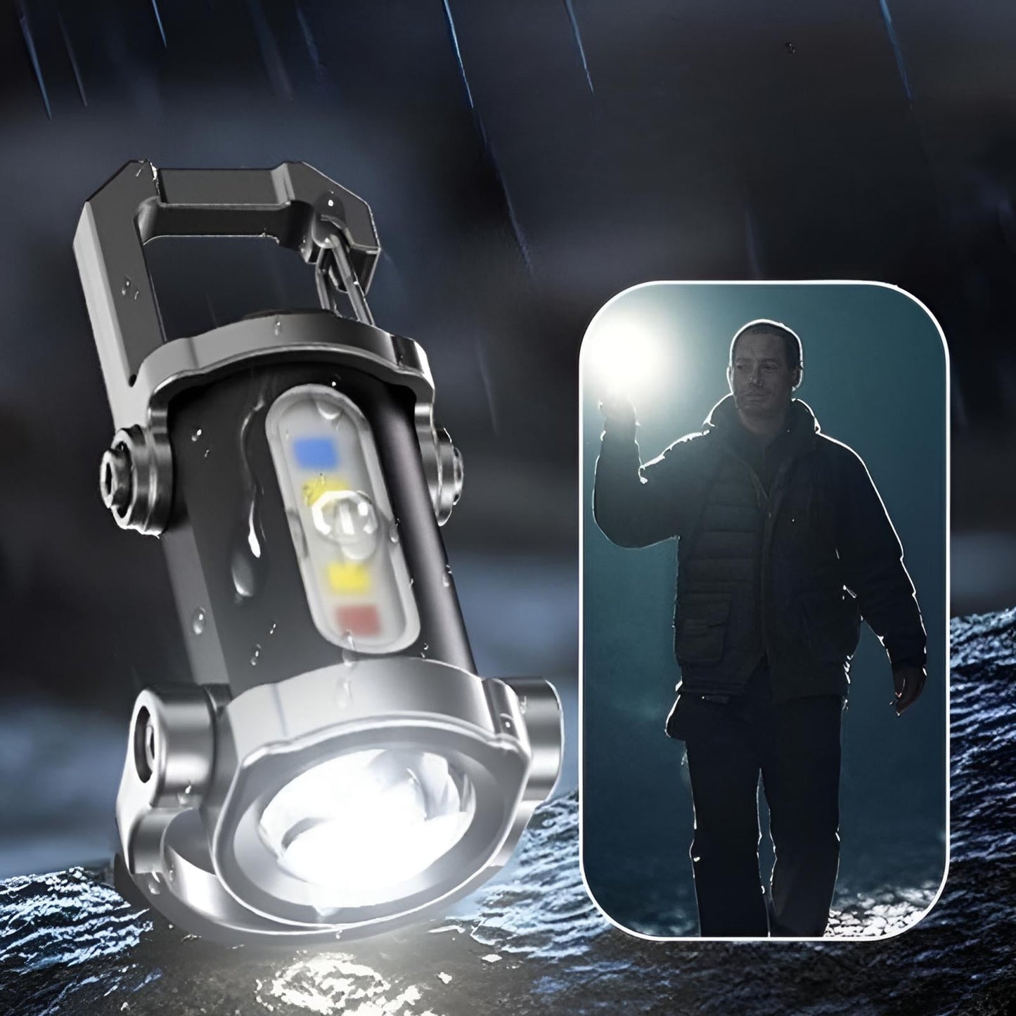 Ładowarka mini-latarka o mocnym świetle z brelokiem